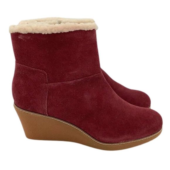 Hush Puppies | Women's Ani Hyde IIV Ankle Boots | Burgundy | Size 8 - Picture 3 of 7